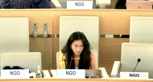 Augustina Chakma delivers speech at 17th session of UN Minority Forum